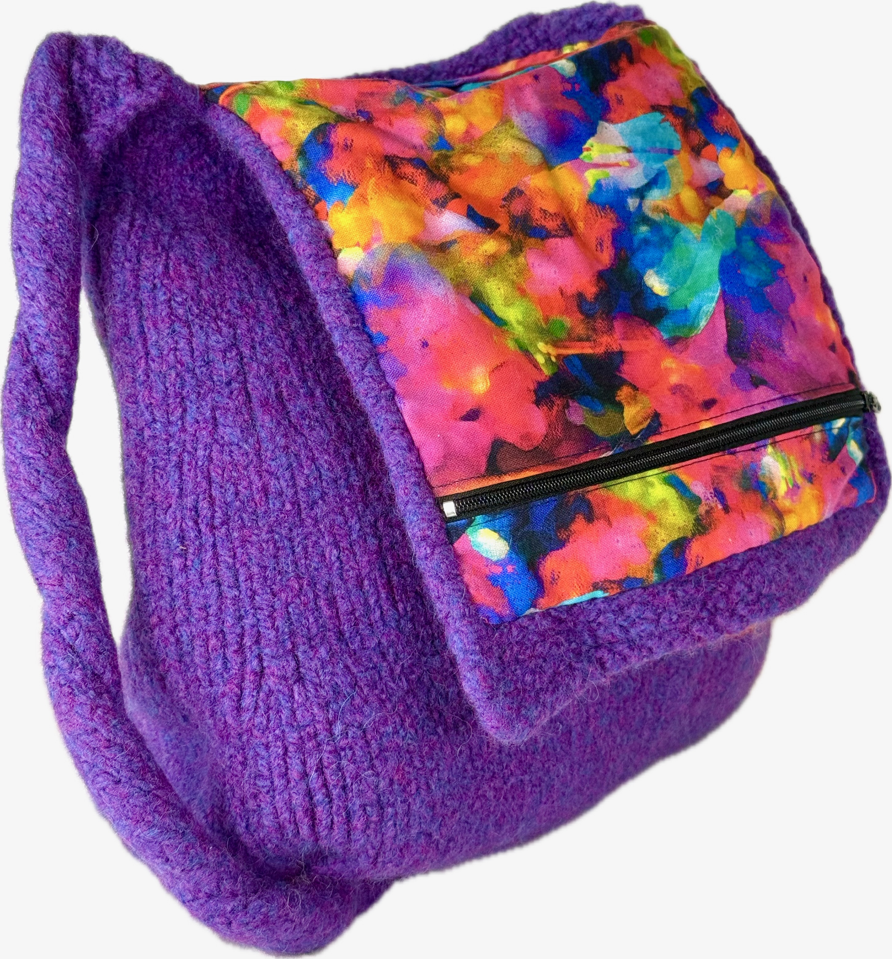 alternate view showing tie-dyed flap